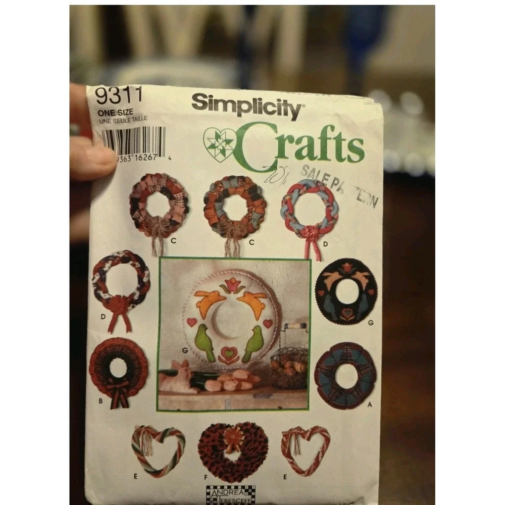 Simplicity And McCall Stuffed Animal And Crafts Patterns, Vintage Set Of 4